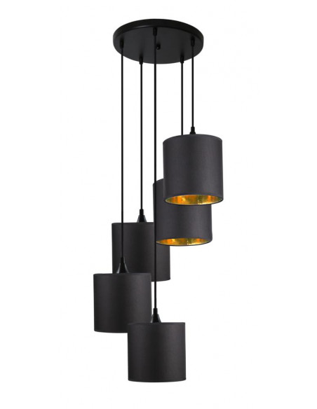 CANDELLUX LONG LAMPA WISZĄCA TALERZ 5X40W E14 CZARNY 35-73976