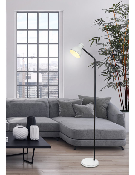 CANDELLUX ZUMBA LAMPA PODŁOGOWA SZTYCA PROSTA 1X40W E27 BIAŁY+CZARNY 51-72092