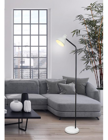 CANDELLUX ZUMBA LAMPA PODŁOGOWA SZTYCA PROSTA 1X40W E27 BIAŁY+CZARNY 51-72092