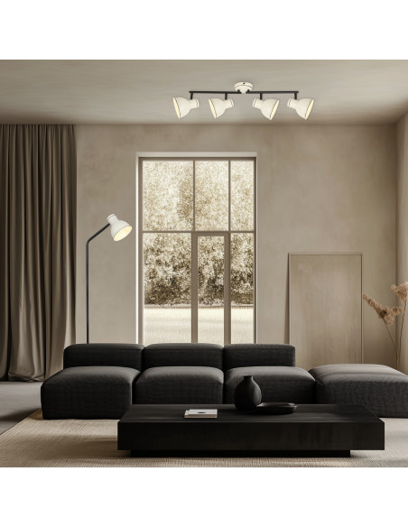 CANDELLUX ZUMBA LAMPA PODŁOGOWA SZTYCA PROSTA 1X40W E27 BIAŁY+CZARNY 51-72092