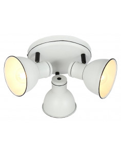 CANDELLUX ZUMBA LAMPA SUFITOWA PLAFON 3X40W E14 BIAŁY+CZARNY 98-72160