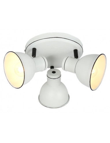 CANDELLUX ZUMBA LAMPA SUFITOWA PLAFON 3X40W E14 BIAŁY+CZARNY 98-72160