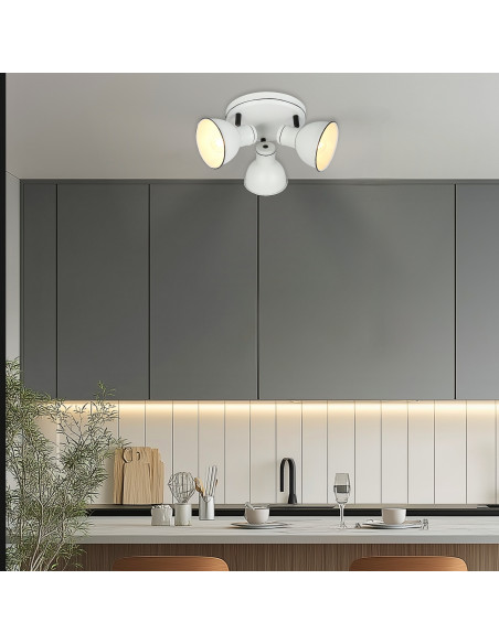 CANDELLUX ZUMBA LAMPA SUFITOWA PLAFON 3X40W E14 BIAŁY+CZARNY 98-72160