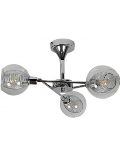 CANDELLUX OZZO LAMPA WISZĄCA 3X40W E14 CHROM KLOSZ BEZBARWNY 33-72214