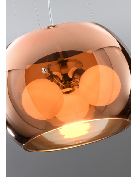 CANDELLUX GEMO LAMPA WISZĄCA 30 3X40W G9 SZKLANY ZŁOTY 31-25104