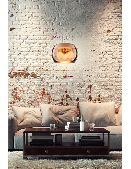 CANDELLUX GEMO LAMPA WISZĄCA 30 3X40W G9 SZKLANY ZŁOTY 31-25104
