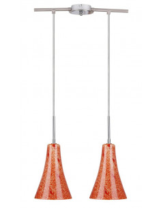 CANDELLUX RUFI LAMPA WISZĄCA 2X40 W E14 CHROM/SATYNA NIKIEL 32-14651