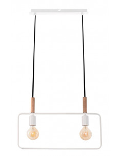 CANDELLUX FRAME LAMPA WISZĄCA 2X60W E27 BIAŁY 32-73549