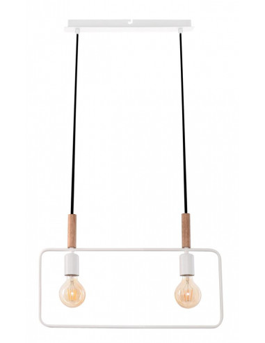 CANDELLUX FRAME LAMPA WISZĄCA 2X60W E27 BIAŁY 32-73549