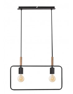 CANDELLUX FRAME LAMPA WISZĄCA 2X60W E27 CZARNY 32-73518