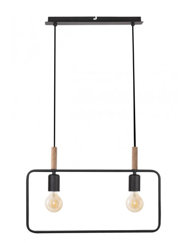 CANDELLUX FRAME LAMPA WISZĄCA 2X60W E27 CZARNY 32-73518