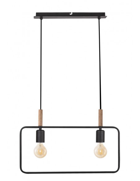 CANDELLUX FRAME LAMPA WISZĄCA 2X60W E27 CZARNY 32-73518