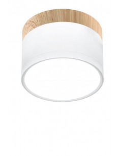 CANDELLUX OPRAWA SUFITOWA TUBA 9W LED 4000K BIAŁY+DREWNIANY ŚR. 8,8 CM 2273648