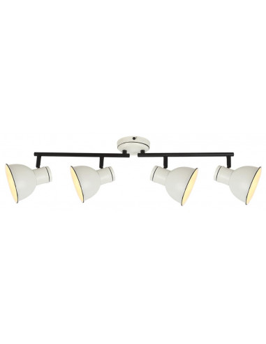CANDELLUX ZUMBA LAMPA SUFITOWA LISTWA 4X40W E14 BIAŁY+CZARNY 94-72153