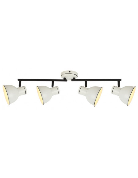 CANDELLUX ZUMBA LAMPA SUFITOWA LISTWA 4X40W E14 BIAŁY+CZARNY 94-72153