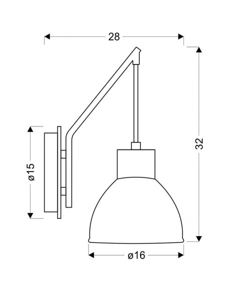 CANDELLUX VARIO LAMPA KINKIET 1X60W E27 CZARNY 21-73495