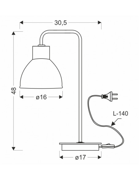 CANDELLUX VARIO LAMPKA GABINETOWA 1X60W E27 CZARNY 41-73488
