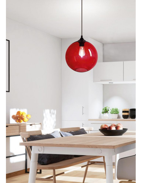 CANDELLUX LAMPA WISZĄCA EDISON 25 1X60W E27 CZERWONY 31-21410-Z