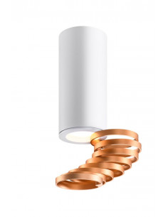 CANDELLUX TUBA LAMPA SUFITOWA 1X15W GU10 6/20 ZŁOTY+BIAŁY 2276076