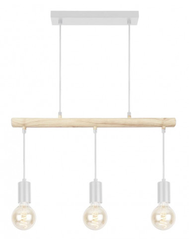 CANDELLUX IZZY LAMPA WISZĄCA 3X60W E27 BIAŁY 33-78070