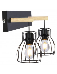 CANDELLUX BERNITA LAMPA KINKIET 2X60W E27 CZARNY 22-77103