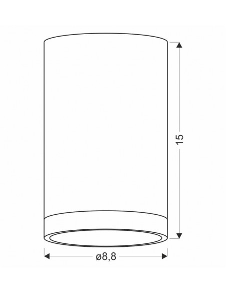 CANDELLUX TUBA LAMPA SUFITOWA 9W LED 8,8/15 DREWNIANY+SZARY 4000K 2282879