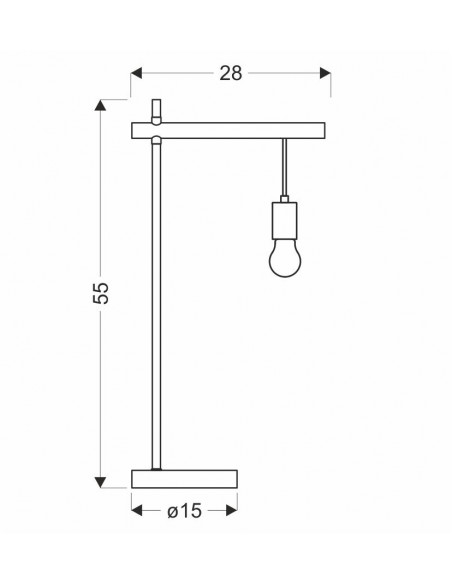 CANDELLUX IZZY LAMPA GABINETOWA 1X60W E27 CZARNY 41-80042