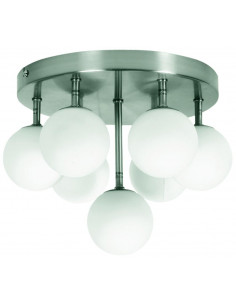 CANDELLUX ETIUDA LAMPA SUFITOWA PLAFON 7XG9/40W 230V NIKIEL MAT 97-89314