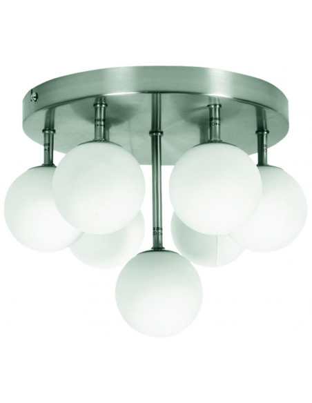 CANDELLUX ETIUDA LAMPA SUFITOWA PLAFON 7XG9/40W 230V NIKIEL MAT 97-89314