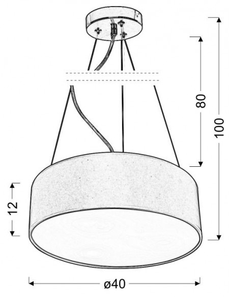 CANDELLUX KIOTO LAMPA WISZĄCA 40 3X40W E27 JASNO SZARY 31-67722