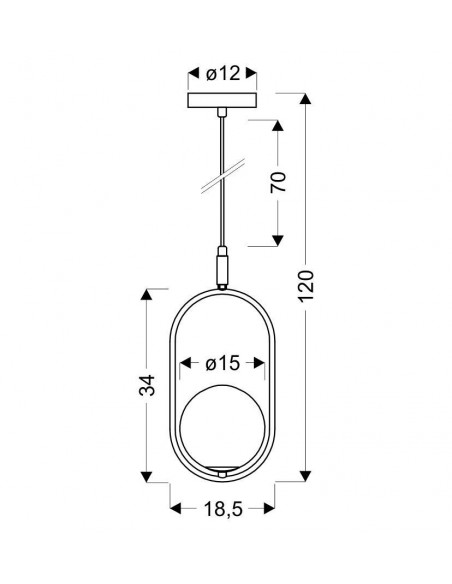 CANDELLUX Cordel zwis 1x28w g9 czarny 31-10148