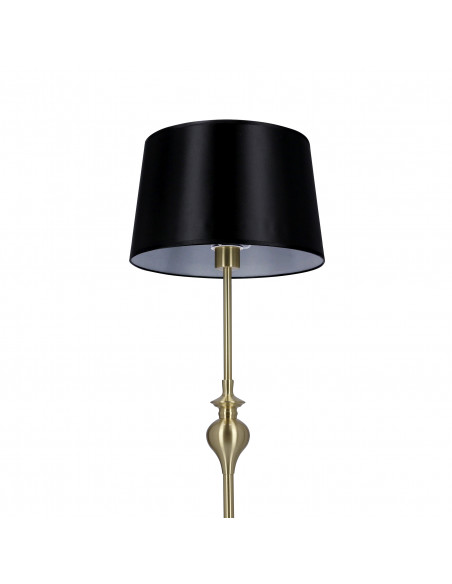 CANDELLUX Prima gold lampa podłogowa złoty satynowy 1x60w e27 abażur czarny 51-09258