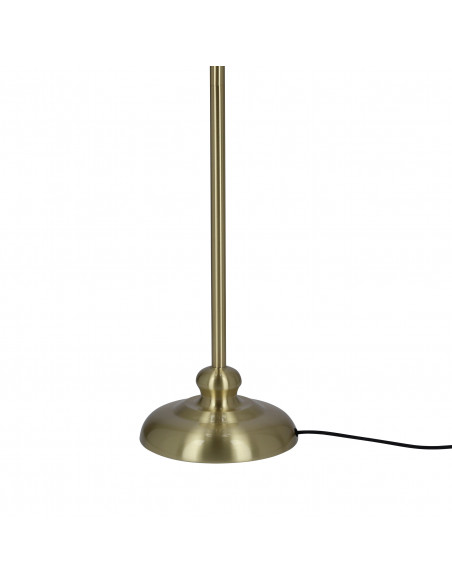 CANDELLUX Prima gold lampa podłogowa złoty satynowy 1x60w e27 abażur czarny 51-09258