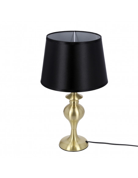 CANDELLUX Prima gold lampa gabinetowa złoty satynowy 1x60w e27 abażur czarny 41-09227