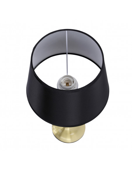 CANDELLUX Prima gold lampa gabinetowa złoty satynowy 1x60w e27 abażur czarny 41-09227