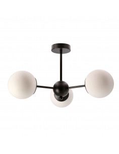 CANDELLUX Calari lampa wisząca czarny 3x40W E14 klosz biały 33-37459