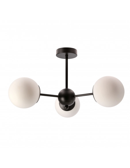 CANDELLUX Calari lampa wisząca czarny 3x40W E14 klosz biały 33-37459