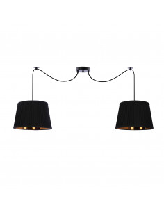 CANDELLUX Gillo lampa wisząca czarny 2x40w e27 abażur czarny 32-10254