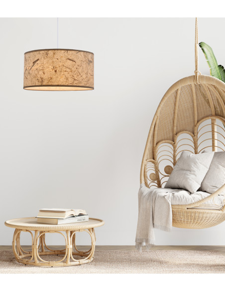 CANDELLUX Papirus lampa wisząca 1x60w e27 abażur beżowy 31-17956
