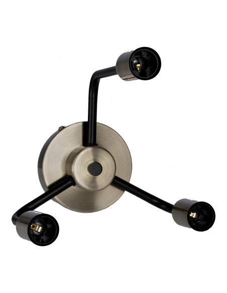 CANDELLUX Saga lampa sufitowa patyna+matowy czarny 3x40w e14 33-01320