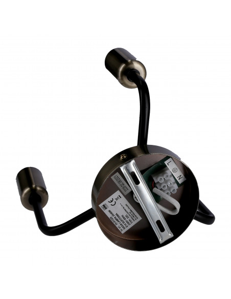 CANDELLUX Saga lampa sufitowa patyna+matowy czarny 3x40w e14 33-01320