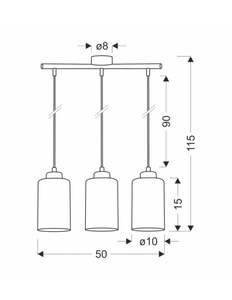 CANDELLUX Aspra lampa wisząca czarny 3x60w e27 klosz bursztynowy 33-16270