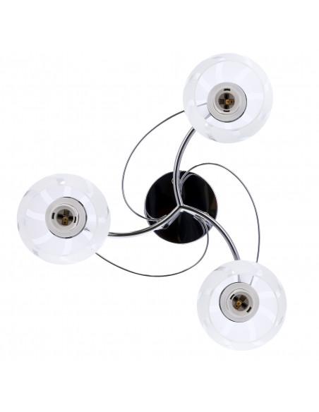 CANDELLUX Prego lampa sufitowa chromowy 3x40w e27 klosz bezbarwny 33-09456