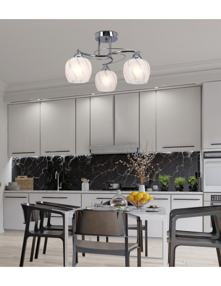 CANDELLUX Prego lampa sufitowa chromowy 3x40w e27 klosz bezbarwny 33-09456
