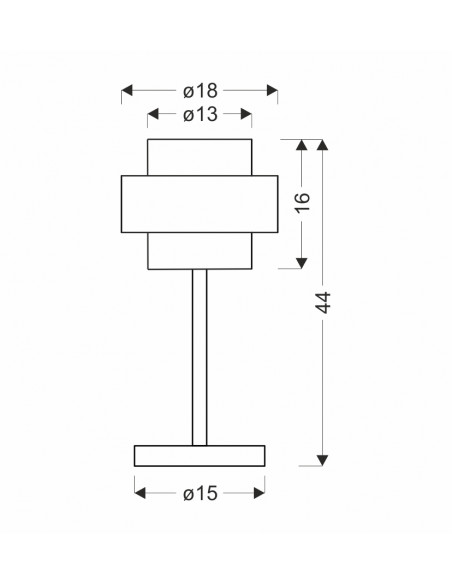 CANDELLUX Spiega lampa stołowa czarny+mosiężny 1x60w e27 klosz dymiony 41-09531