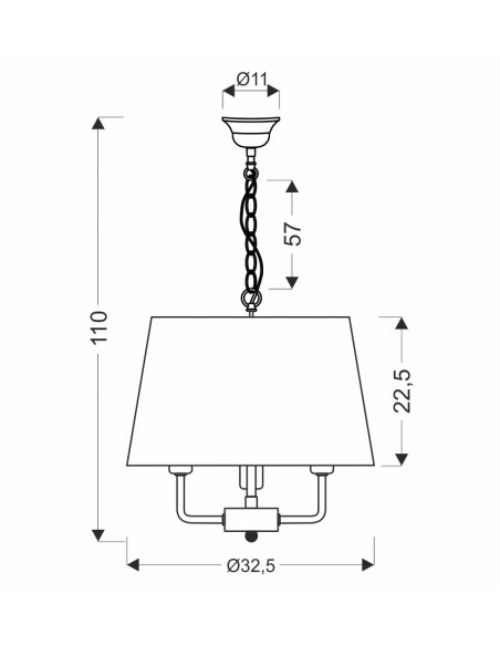 CANDELLUX Pasteri lampa wisząca czarny matowy 3x40w e14 abażur beżowy 31-01351