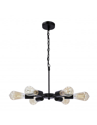 CANDELLUX Sparta lampa wisząca czarny 6x60w e27 36-09395
