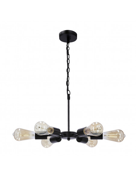 CANDELLUX Sparta lampa wisząca czarny 6x60w e27 36-09395