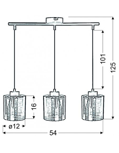 CANDELLUX Cox zwis 3x60w e27 złoty 33-59369