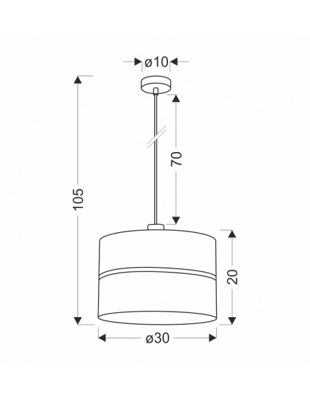 CANDELLUX Assam lampa wisząca czarny+złoty 1x60w e27 abażur czarny+złoty pasek 31-17444